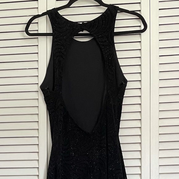 Cache Gorgeous Embellished Sleeveless Black Gown Maxi Dress Size L - Picture 8 of 10